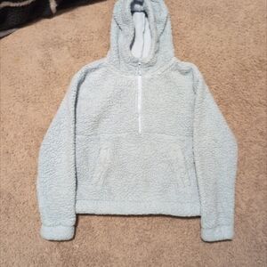 Mondetta Girl's Sherpa Hoodie - Soft Gray